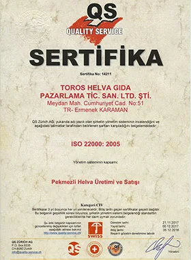 Sertifika ve analiz raporu 2